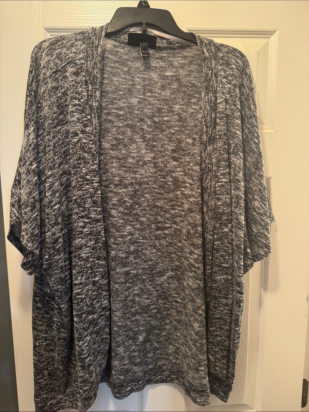 Lane Bryant Gray Marled Open Front Cardigan
